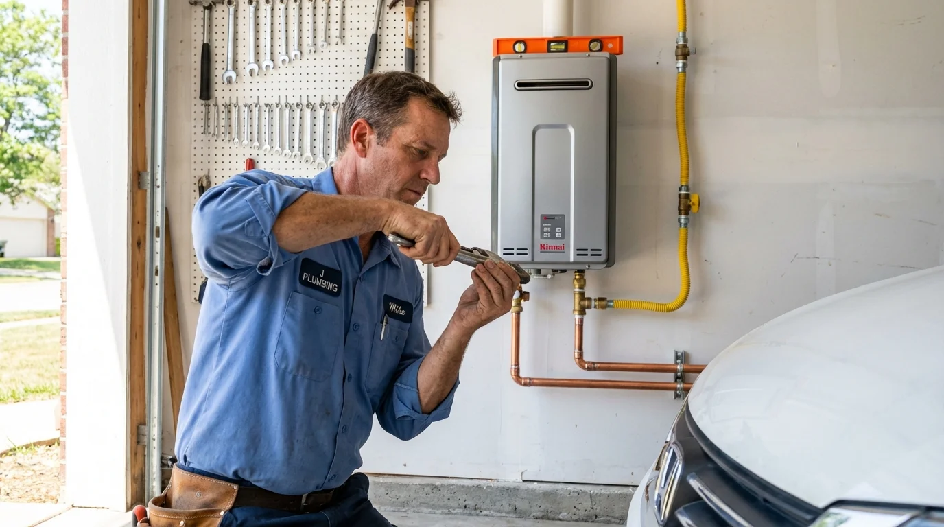Tankless water heater installation by a Johns Plumbing LLC plumber in Metlakatla